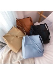 Retro women's shoulder bag luxury handbags women bags designer bucket bag casual large capacity ladies handbags bolsa feminina