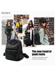 Fashionable Women's PU Leather Solid Color Backpack Casual Backpack For Student Girls Large Capacity Handbags