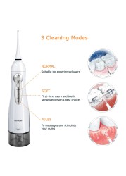 Dental Floss Tank 300ML Portable Oral Irrigator, USB Rechargeable, Waterproof Dental Water Jet