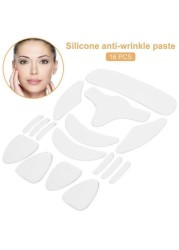 16pcs Reusable Silicone Patches Anti Rimmel Silicone Pads Wrinkle Removal Sticker Face Forehead Neck Eye Sticker Skin Care Patch