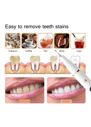 Plaque Stains Removal Cleaner Teeth Whitening Portable With LED Electric Sonic Dental Calculus Dental Scaler Oral Tartar Remover