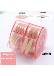 600pcs Invisible Eyelid Sticker Lace Eye Lift Double Strips Eyelid Tape Shadow Makeup Breathable Adhesive Stickers L/S Style