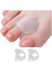 2pcs Toe Separator Insoles Separation Ring Hallux Valgus Correction Pad Feet Care Thumb Orthotics Foot Care Tools