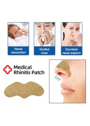 6/12/18/24pcs Rhinitis Allergy Reliever Patch Sinusitis Medical Treatment Nasal Strips Nasal Congestion Sneezing Cure