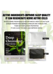 Detox Foot Patches for Stress Relief Deep Sleep Herbal Detox Natural Clean Body Detox Cleansing Herbal Adhesive Health Pads