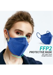 FFP2 Mascarillas FPP2 Mascherine FFPP2 شهادة CE قناع الجهاز التنفسي FPP2 قابلة لإعادة الاستخدام قناع الوجه KN95 أقنعة ffp2masque FFP 2