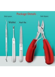 Toe Nail Clippers Nail Correction Thick Ingrown Toenails Nippers Cutters Dead Skin Dirt Remover Pedicure Care Tool 2021