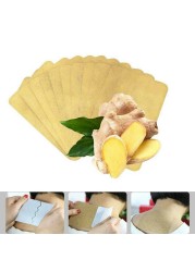 10pcs Ginger Detox Patches Body Neck Knee Pad Herbal Pain Relief Health Care Body Detox Foot Patch Ginger Adhesive Pads TSLM1