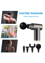 Electric Mini Fascial Gun Muscle Body Massager Back Neck Tissue Stimulator Percussion Acid Relief Pain Relaxation Slimming Shaping