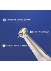 Dental equipment for dentist 1:1 contra angle handpiece FX25 external water spray non-optical handpiece compatible with air motor