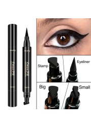 Eyes Makeup Black Double-ended Eye Liner Liquid Pencil Quick Dry Waterproof Black Makeup Stamp Wing Eyeliner Pencil TSLM1