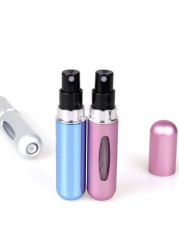 5ml Perfume Atomizer Portable Liquid Container For Cosmetics Small Aluminum Atomizer Coachella Empty Bottle Refillable For Travel