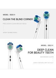 2022 New Oral B Electric Toothbrush Heads Oral B Vitality/Triumph/Pro Health/3D Excel/Professional Care/Clean White/TriZone