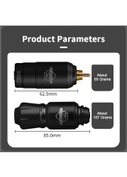 Mini Rocket Tattoo Machine Set 2pcs Wireless Tattoo Power Supply RCA Interface Rotary Tattoo Pen Kit