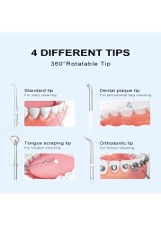 SEAGO Rechargeable Water Flosser Water Thread Oral Dental Irrigator Portable 3 Modes 200ml Water Jet Tank Waterproof IPX7 Home