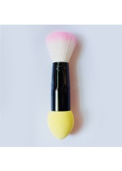 Brand New Makeup Brush 1pc Professional Blush Blusher Nylon Make Up Brush Two Heads Double Head Blush Brushes Health and Beauty