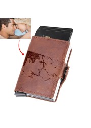 Custom Photo Credit Card Holder Men Wallets Business Bank ID Card Holder Case Rfid Women Small Size Porte Card Gifts 2022