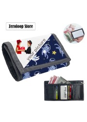 Can be customized children's cartoon printing cute coin purse, foldable cloth wallet, fashion student bank card holder