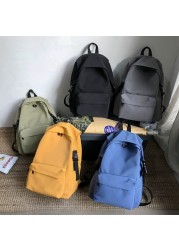 Fashion 2022 Waterproof Nylon Women Bags Large Small School Bag For Teenage Girls Solid Color Travel Backpack Mochilas Female