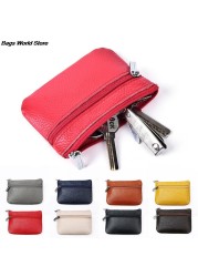 1pc Coin Pouch Wallet PU Leather Car Key Wallets Women Keys Organizer Key Holder Housekeeper Men Keychain Zipper Key Pouch Bag