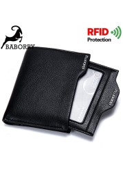 Baborry - men's wallet with RFID lock, id card holder, credit card wallet, rfid wallet