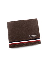 Luxury Fashion Men Leather Wallet Slim Coin Purse Business Foldable Wallet Man Card Holder Pocket Clutch Male Bags Tote Bag