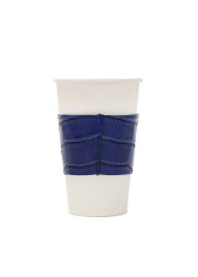 Customized real leather cup holder colorful insulated leather cup cup holder crocodile skin non-slip coffee cup holder