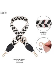 Faleto Polyester Purse Wide Shoulder Strap Replacement Adjustable Strap Fashion Crossbody Handbag Bucket Bag Straps Unisex