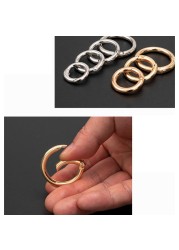 10pcs Metal Wallet Frame Buckles 20/25/28/33mm Spring O Ring Round Metal Hook for Ropes Spring Keyring Clasp DIY Jewelry Bag Accessories