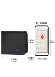 Anti-lost Bluetooth Tracker Wallet Leather Man Card Holder Free Engraving Men Gift for Father Christmas