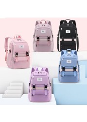 2021 Children Backpack New Large Capacity School Bags Teenagers Leisure Backpack Lightweight Wearable British Style