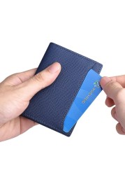 WilliamPolo - Genuine Leather Small Wallet for Men, Slim Men's Wallet, Luxury Brand, Card Clip, Slim Leather Wallet, Retro Short Wallet