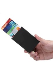 Credit Card Holder Men Thin Anti Travel Protection ID Card Holder Card Holder Women Rfid Wallet Metal Porte Carte Case