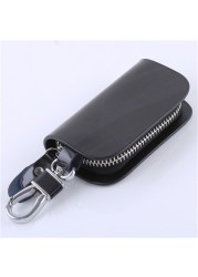 2021 Male Key Organizer Cover Men Key Holder Zipper Key Bag Leather Bag Car Key Wallets Function Package Housekeeper