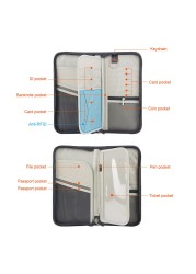 Travel Wallet with RFID Lock, Family Passport Holder, Passport Holder, Document Organizer, for Cards/Tickets