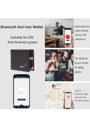 Smart Anti-lost Wallet Tracker Genuine Leather Men Wallets Soft Bluetooth Compatible Leather Wallet Male Luxury Men Wallet