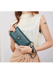 High Quality Women Wallet RFID Anti-theft Leather Wallets For Woman Long Zipper Large Ladies Clutch Bag Female Purse Card Holder