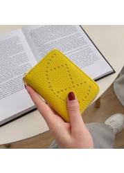 2022 New Girls Kawaii ID Card Purses PU Leather Women Short Student Cute Zipper Small Wallet Female Fashion Candy Color