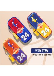 Pen bag boy girl primary school students high school three-storey stationery basketball double-layer waterproof cool pencil case