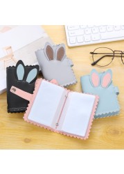 PU Leather 26 Men and Women Business Card Holder Rabbit Ear Business ID Card Holder Bag Bank Card Holder Card Holder Gift Card Holder