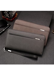 New Men Wallets Large Capacity Cell Phone Pocket Zipper Clutch Bag Male Business Purse carteira masculina coin pocket Male Purse