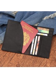 Genuine Leather Slim Passport Case With RFID Lock & Travel ID Card Holder