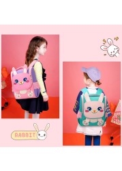 Children's school bag for girls large capacity children's backpack lightweight breathable fashion gradient princess bag for girls