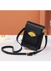 Cnoles Mobile Phone Small Crossbody Bags For Women Shoulder Bag Messenger Bag Ladies Designer Brand Bags Fan Shaped Hardware