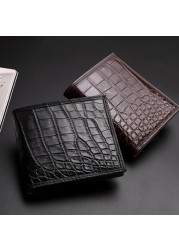 Crocodile Genuine Leather Wallet Luxury Design Clutch Wallet for Men High Quality Wallet Brown Black Crocodile Bifold