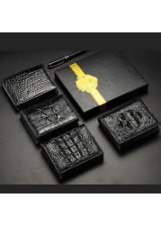 Luxury Genuine Crocodile Wallet Men Fashion Brand Design Leather Small Wallet Fashion Crocodile Skin High Quality Short Wallet