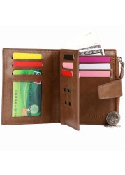 New Designer Mens Wallet PU Bifold Short Wallets Men Hasp Vintage Male Wallet Money Bag Multifunction Cards Wallet 2022