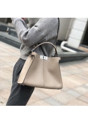 Fashion Luxury Handbag Women Bags Designer Genuine Cowhide Soft Leather Shoulder Bag Ladies Office High Quality Messenger Bags