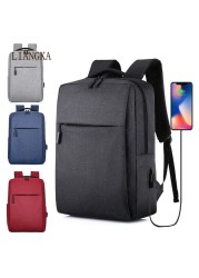 Men's Multifunctional Oxford Fabric Backpack Water Resistant 13 Inch Student School Bag With USB Charger Unisex 2021