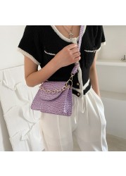 Ladies Bags With Crocodile Pattern Print Tailored Mini Small Bags PU Leather Shoulder Crossbody Bags